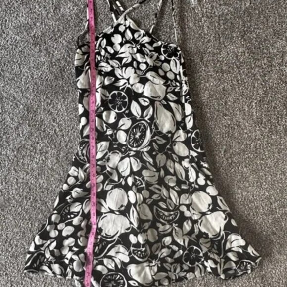 Anthropologie NWT Black Off White Sheer Mini Dress - Picture 8 of 12